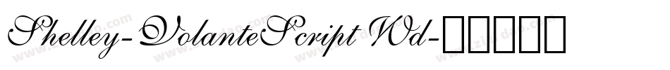 Shelley-VolanteScript Wd字体转换